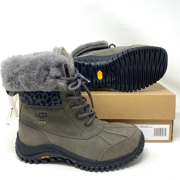 UGG  Adirondack 2 Exotic Charcoal Leather Women - Picture 5 of 9